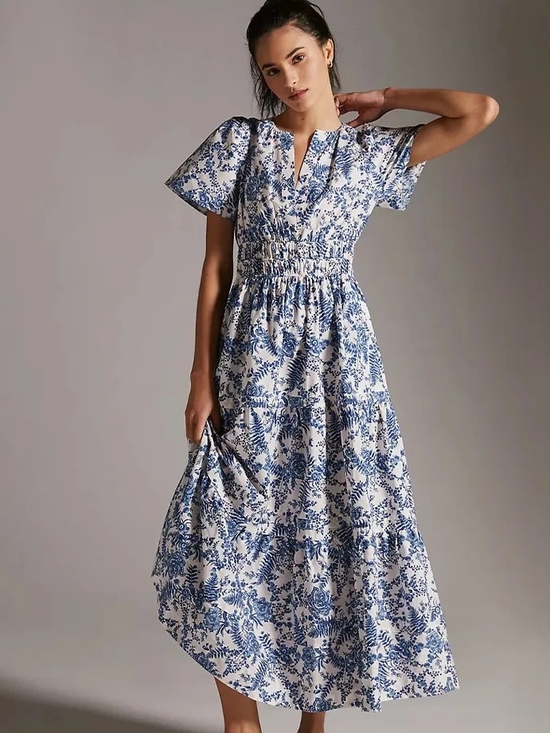 Anthropologie Dresses & Skirts - Anthropologie Somerset Maxi - M - Blue/Ivory